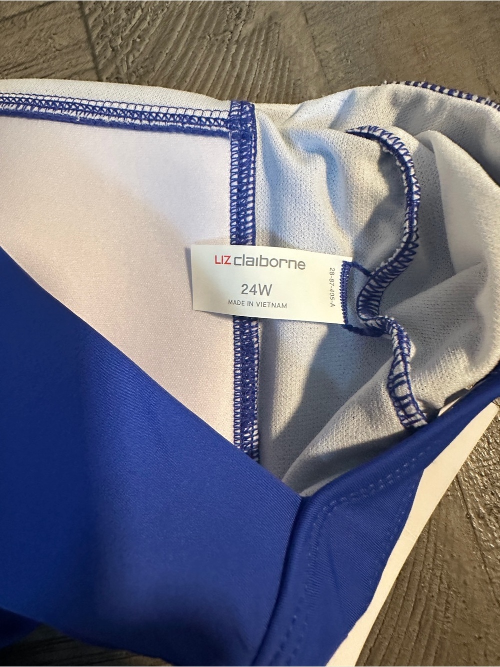 NWT Liz Claiborne Womens Sapphire Ruched One Piece Swimsuit 24W - Picture 8 of 11